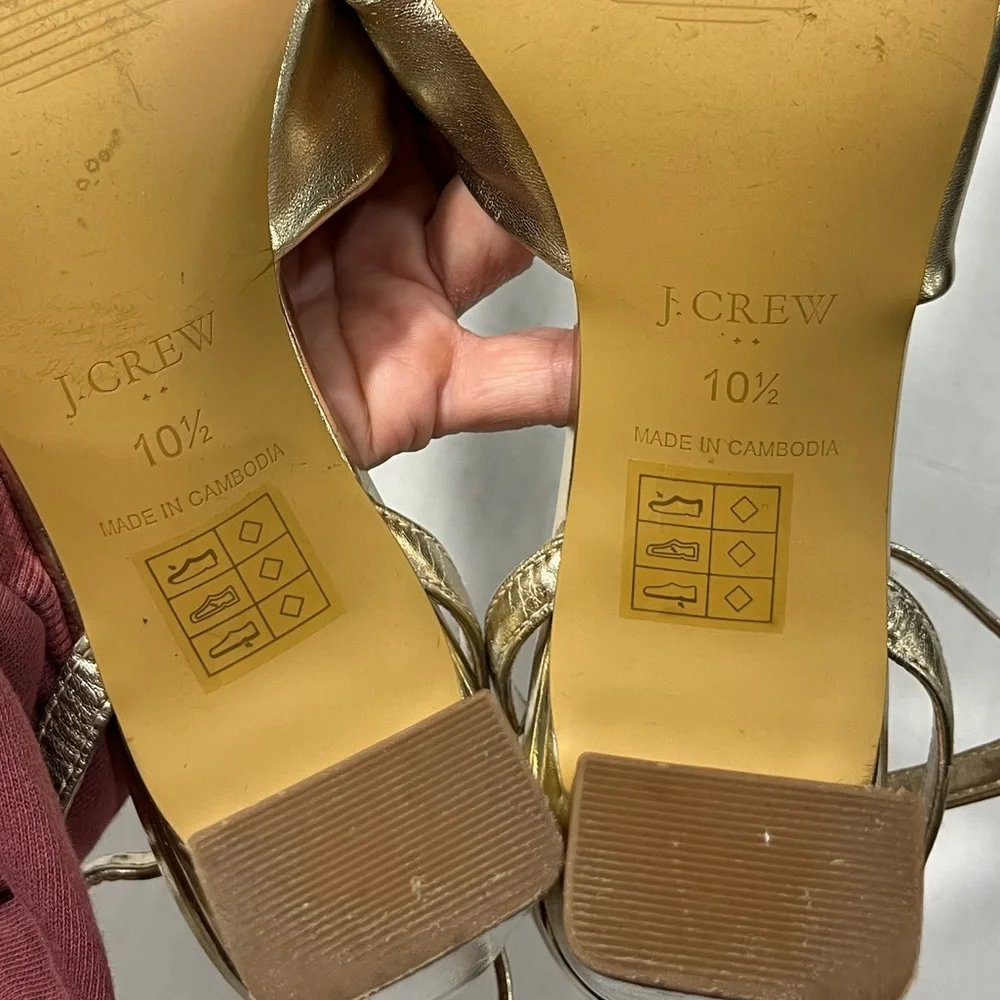 J. CREW TWISTED HEEL WITH ANKLE TIE